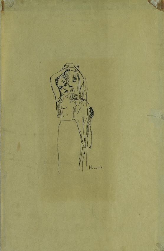 Arnulf Neuwirth, Mädchen mit Pferd, 1932, Tusche auf Papier, 39,5 x 24,5 cm, Belvedere, Wien, I…