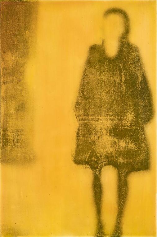 Eva Schlegel, Selbstportrait, 1999, Öl, Lack auf Kreidegrund, ungerahmt: 30 × 20 × 4 cm, Schenk…