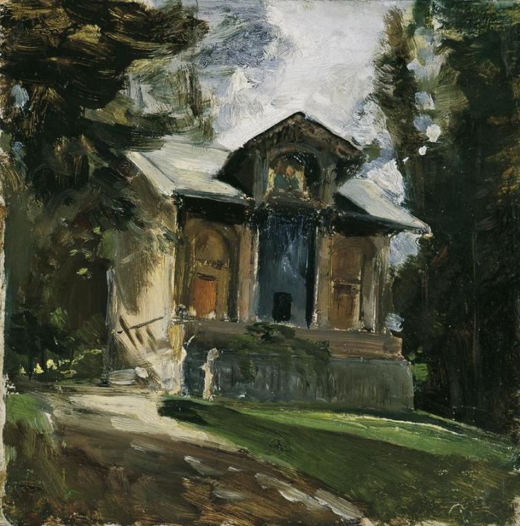 Emil Jakob Schindler, Das Atelier des Malers Heinrich von Angeli (1840-1925) in der Reichenau,  ...