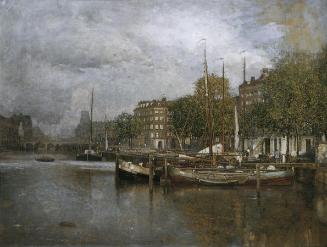 Robert Russ, Kanal in Rotterdam, um 1900/1906, Gouache auf Karton, 89 x 116 cm, Belvedere, Wien…