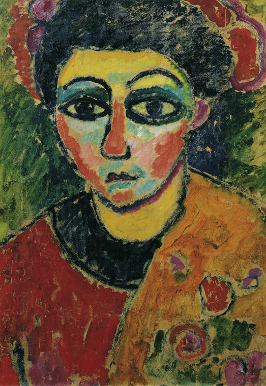 Alexej von Jawlensky, Damenbildnis, um 1908, Öl auf Karton, auf Leinwand aufgezogen, 65,5 x 44,…