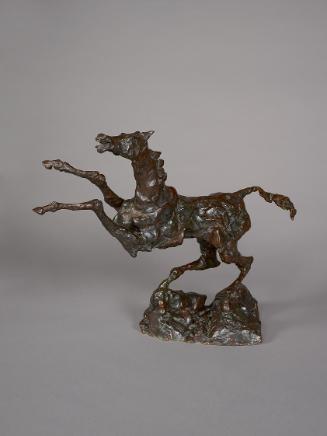 Herbert Boeckl, Springendes Pferd, 1929, Bronze, 78 × 110 × 44 cm, Dauerleihgabe aus Privatbesi…