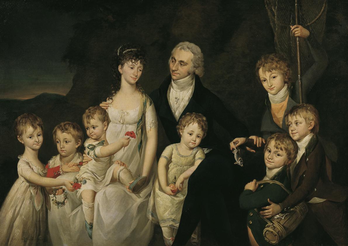 Barbara Krafft, Die Familie Anton von Marx, 1803, Öl auf Leinwand, 149 x 209 cm, Belvedere, Wie…