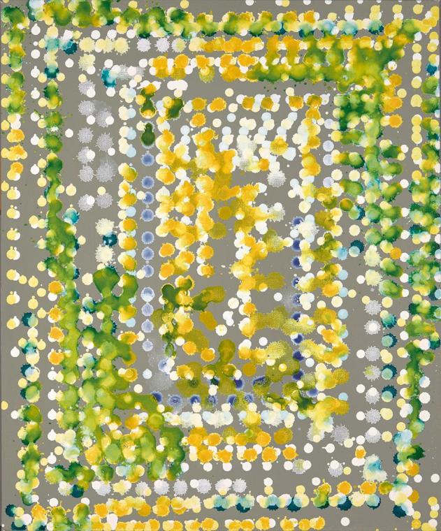Thomas Baumann, Chinesischer Frühling, 2005, Mischtechnik auf Leinwand, 2teilig, ungerahmt: 60 …