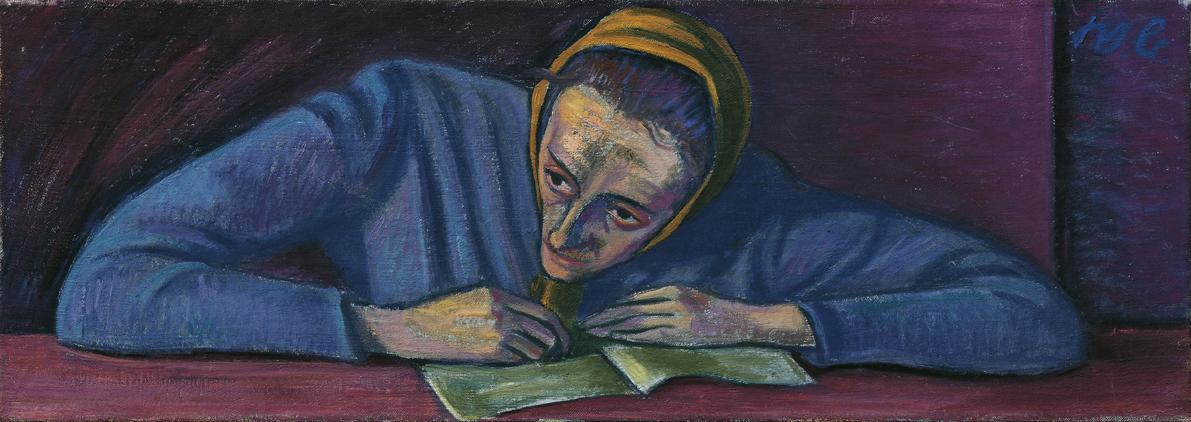 Werner Berg, Christine Lavant, 1951, Öl auf Leinwand, 36 x 100,5 cm, Artothek des Bundes, Dauer…