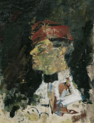 Wolfgang Schaukal, Selbstbildnis in Dragoneruniform, 1918, Öl auf Leinwand, Weichfaserplatte, 5…