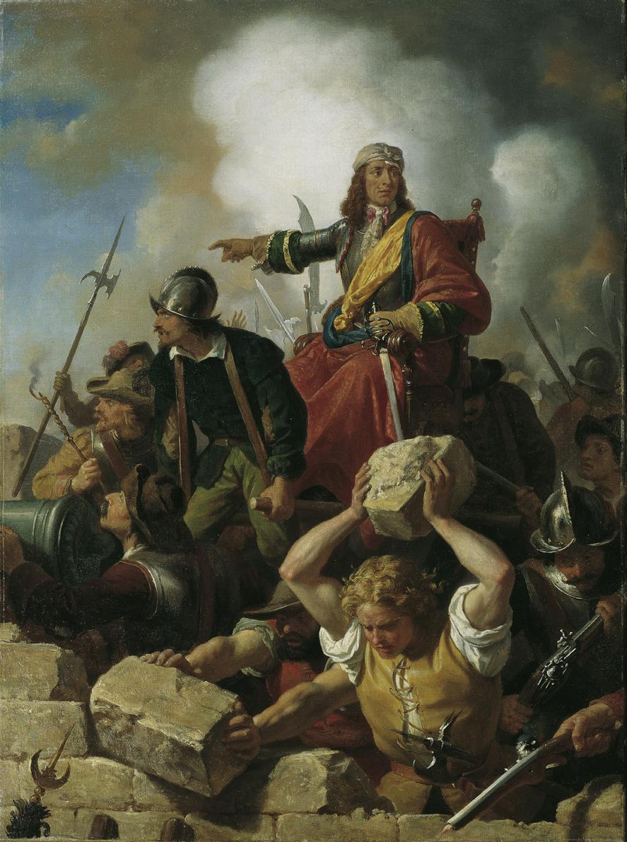 Karl von Blaas, Die Verteidigung Wiens gegen die Türken 1683, um 1865, Öl auf Leinwand, 65 x 48…
