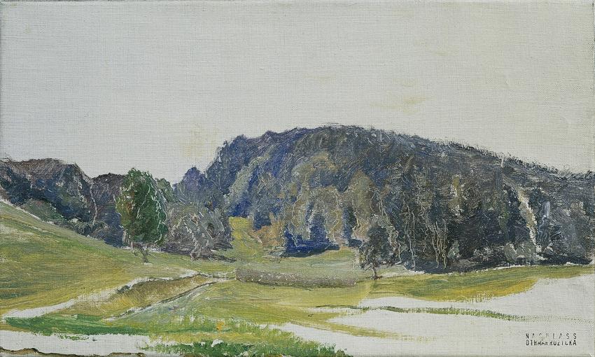 Othmar Ružička, Waldviertel, undatiert, Öl auf Leinwand, 26 × 43 × 2 cm, Belvedere, Wien, Inv.-…