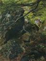 Leopold Rothaug, Felsen bei Neuburg, undatiert, Öl auf Karton, 27 × 22 cm, Belvedere, Wien, Inv…