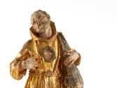 Heiliger Felix von Cantalice, um 1750, Holz, farbig gefasst und vergoldet, 46,5 cm, Belvedere, …