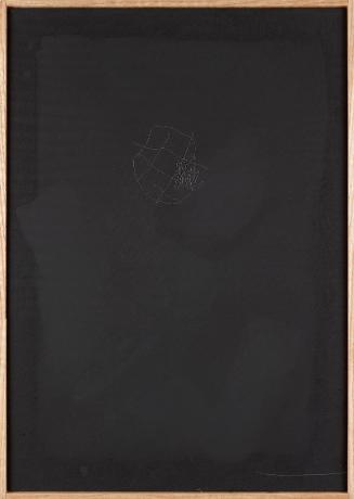 Julia Haller, Ohne Titel, 2014, Knochenleim, Kreide, Eisenoxidpigment auf Leinen, Eichenholzrah…
