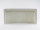 Anita Leisz, Ohne Titel, 2014, Grundierspann, Schrauben, Zinn, 1/2: 40 × 85 × 17 cm, Belvedere, ...