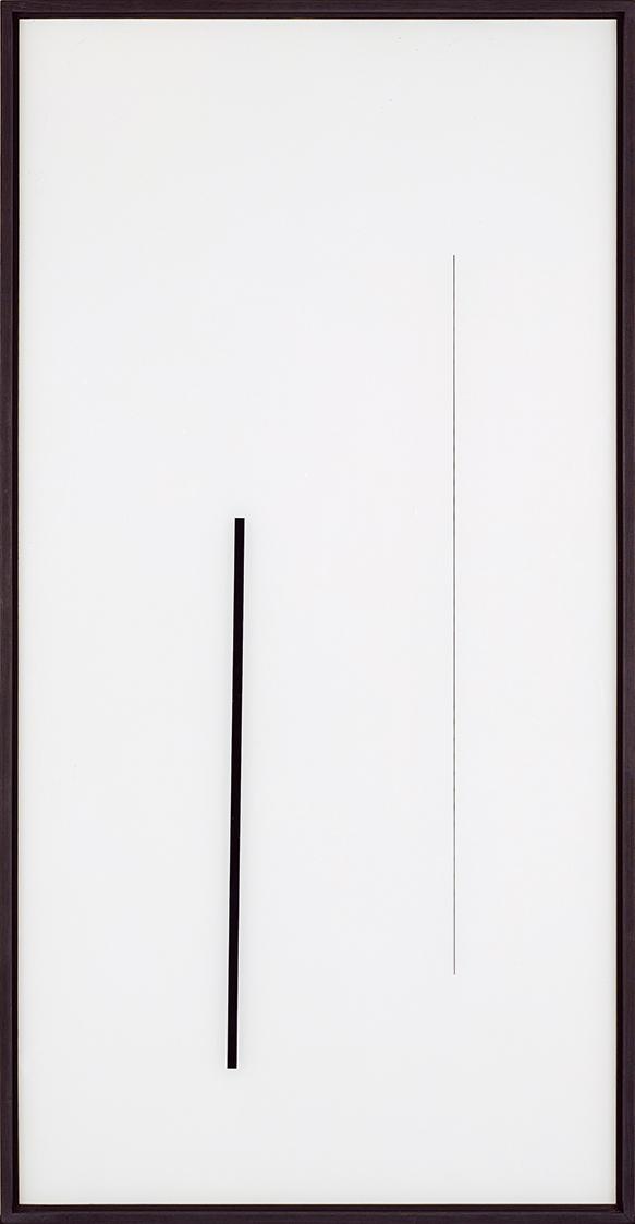 Florian Pumhösl, Modernologie 21, 2007, Kunstharzlack hinter Glas, Rahmenmaße: 75,5 × 39 × 3,5  ...