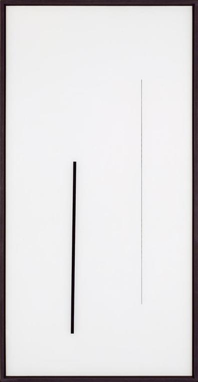 Florian Pumhösl, Modernologie 21, 2007, Kunstharzlack hinter Glas, Rahmenmaße: 75,5 × 39 × 3,5 …