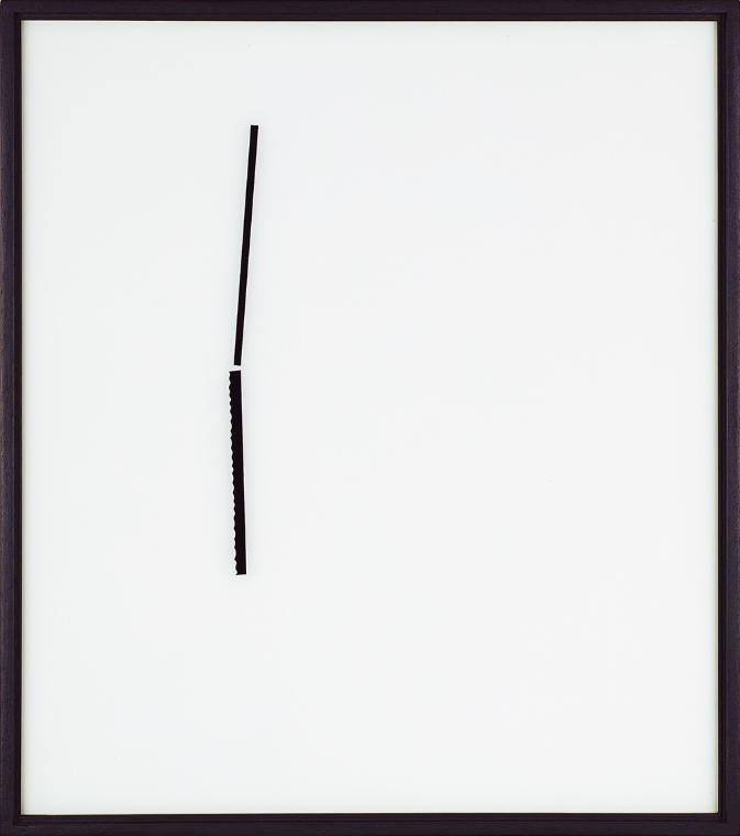 Florian Pumhösl, 1/2, 2008, Kunstharzlack hinter Glas, Rahmenmaße: 51,5 × 46 × 4 cm, Schenkung …