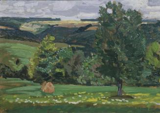 Wilhelm Legler, Landschaft in Württemberg, undatiert, Öl auf Karton, 35 x 49,5 cm, Belvedere, W…