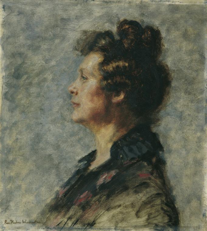 Rudolf Huber-Wiesenthal, Damenbildnis, Öl auf Leinwand, 56 x 50 cm, Belvedere, Wien, Inv.-Nr. 6…