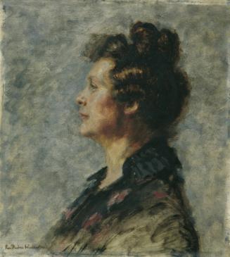 Rudolf Huber-Wiesenthal, Damenbildnis, Öl auf Leinwand, 56 x 50 cm, Belvedere, Wien, Inv.-Nr. 6…