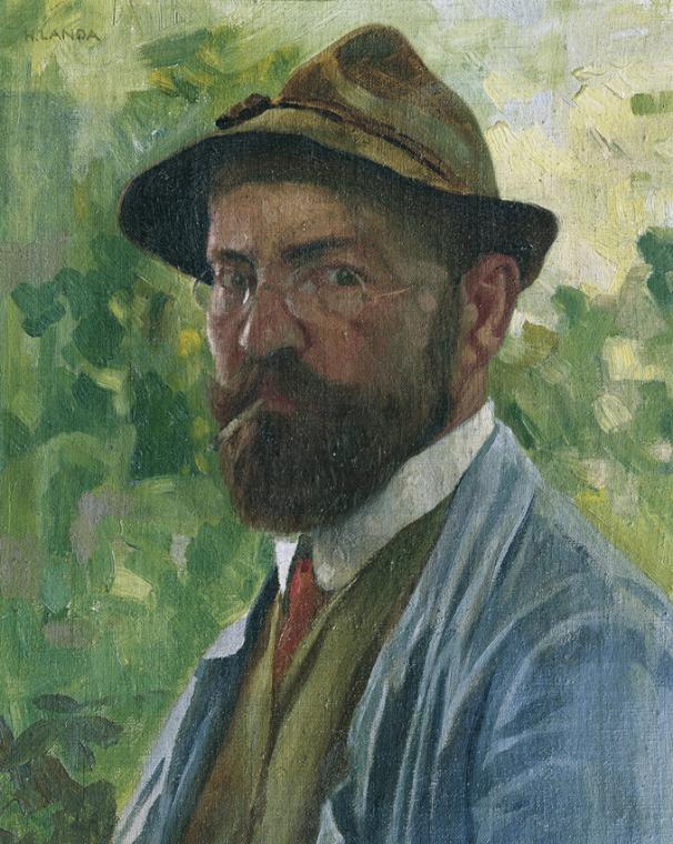 Hubert Landa, Selbstbildnis, 1919/1923, Öl auf Leinwand auf Karton, 37 x 30 cm, Belvedere, Wien…