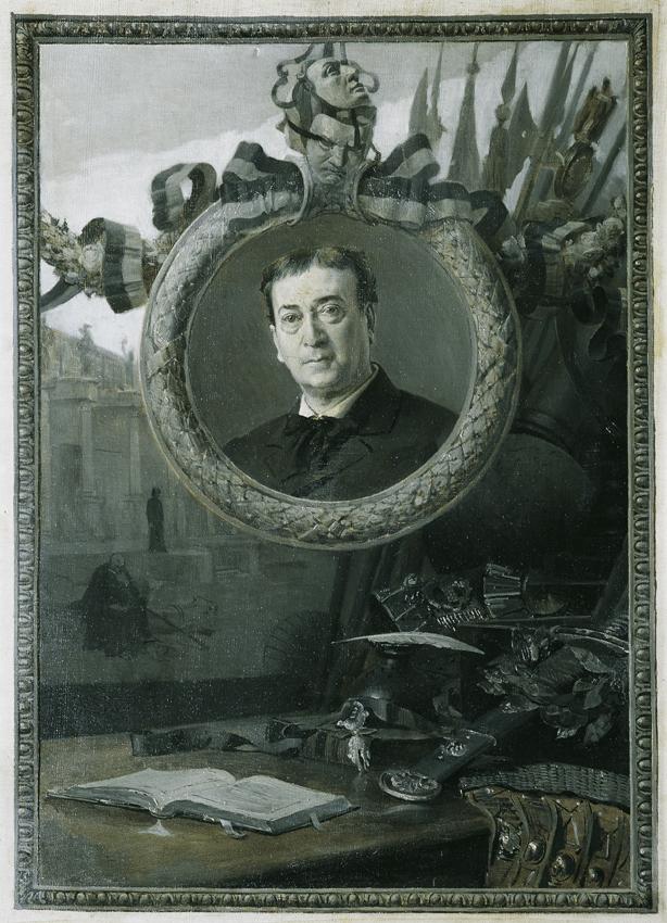Hans Temple, Der Schauspieler Adolf von Sonnenthal (1834-1909), vor 1902, Öl auf Leinwand, 62 x…