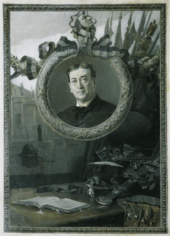 Hans Temple, Der Schauspieler Adolf von Sonnenthal (1834-1909), vor 1902, Öl auf Leinwand, 62 x…