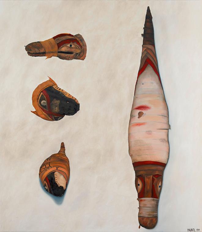 Walter Navratil, Krokodilstudie, 1997, Öl auf Leinwand, 155 × 135 cm, Schenkung Sammlung Ploner…