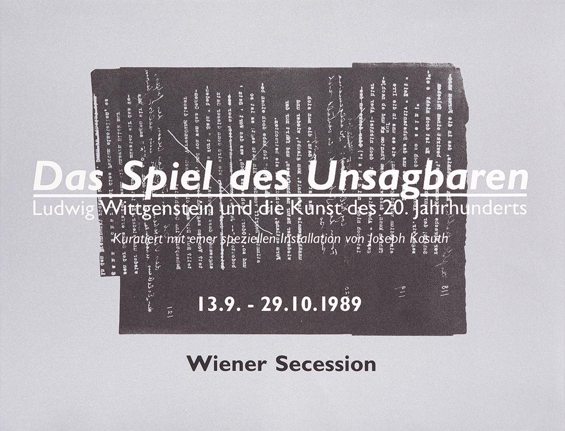 Joseph Kosuth, Das Spiel des Unsagbaren, 1989, Siebdruck auf Papier, Blattmaße: 50 × 65,5 cm, S…