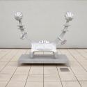 Bruno Gironcoli, Ein Körper, zwei Seelen, 2001, Aluminiumguss, 220 × 230 × 100 cm, Belvedere, W…