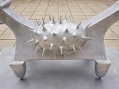 Bruno Gironcoli, Ein Körper, zwei Seelen, Detail, 2001, Aluminiumguss, 220 × 230 × 100 cm, Belv…
