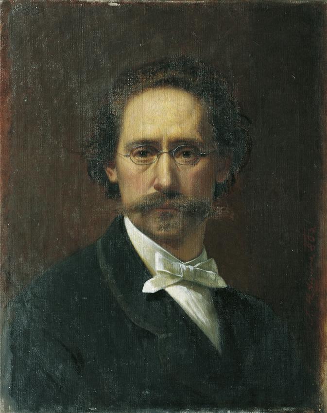 Josef Matthäus Aigner, Selbstporträt, 1863, Öl auf Leinwand, 58 x 46 cm, Belvedere, Wien, Inv.-…
