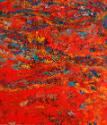 Gunter Damisch, Der Wanderer, Detail, 1991, Öl auf Leinwand, 180 × 200 × 6 cm, Schenkung Sammlu…