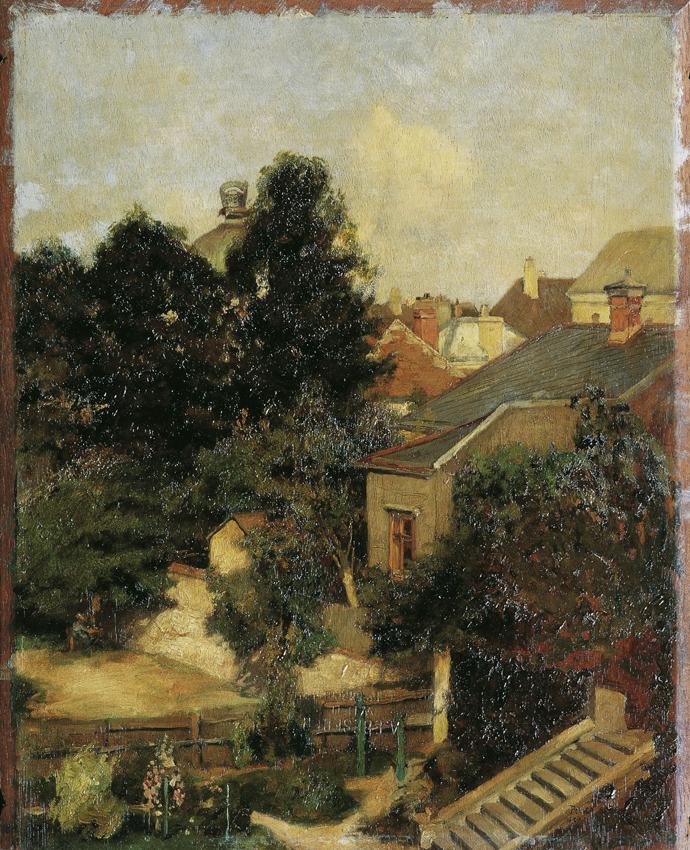 Max von Poosch-Gablenz, Aus Klosterneuburg, 1909, Öl auf Holz, 39 x 31,5 cm, Belvedere, Wien, I…