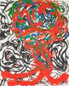 Peter Pongratz, Ohne Titel (Figur), 1993, Gouache auf Papier, 75 × 60 cm, Schenkung Sammlung Pl…