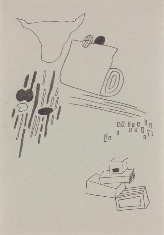 Gerwald Rockenschaub, GR07DR08, 2007, Bleistift auf Papier, 20,7 × 14,7 cm, Schenkung Sammlung …