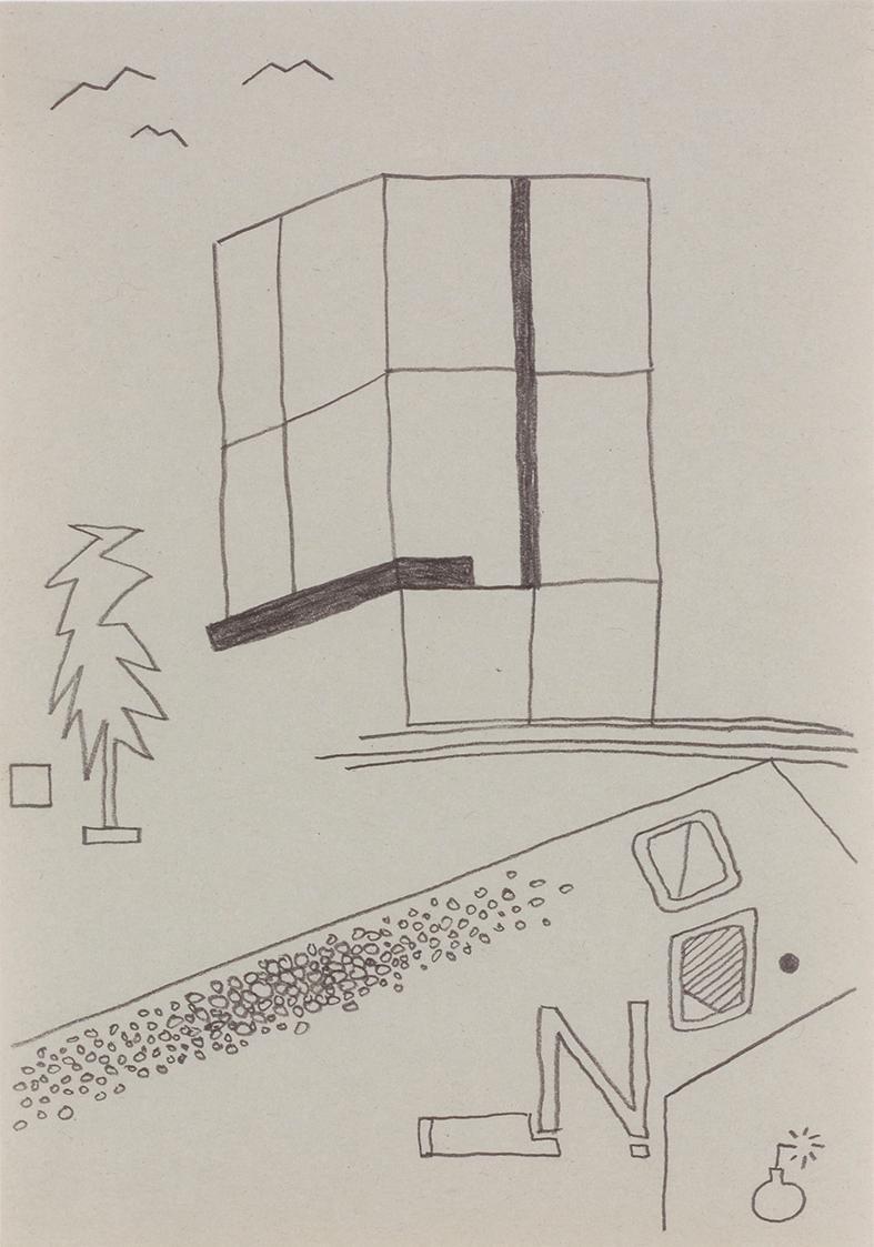 Gerwald Rockenschaub, GR07DR14, 2007, Bleistift auf Papier, 20,7 × 14,7 cm, Schenkung Sammlung …