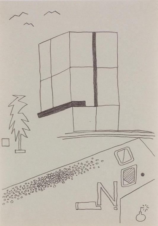 Gerwald Rockenschaub, GR07DR14, 2007, Bleistift auf Papier, 20,7 × 14,7 cm, Schenkung Sammlung …