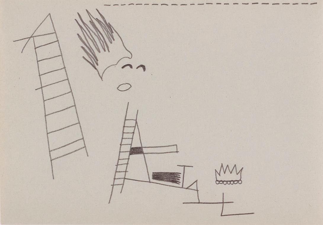 Gerwald Rockenschaub, GR07DR39, 2007, Bleistift auf Papier, 14,7 × 20,7 cm, Schenkung Sammlung …