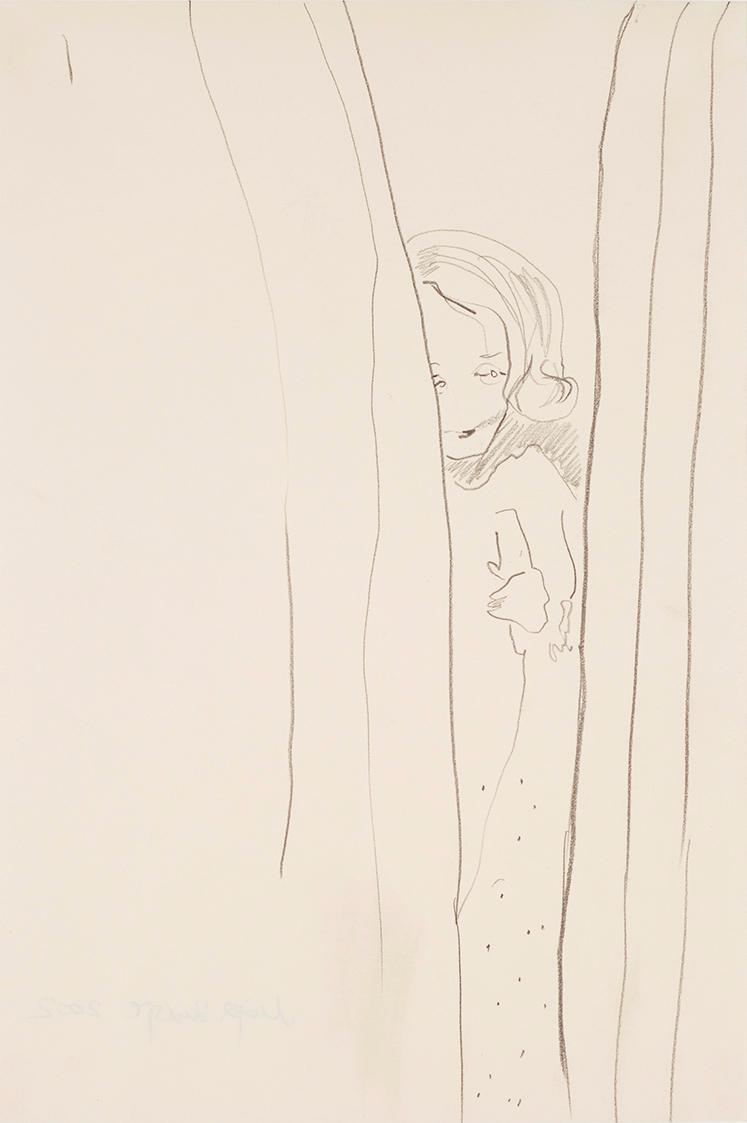 Maja Vukoje, Ohne Titel, 2002, Bleistift auf Papier, 29 × 19 cm, Schenkung Sammlung Ploner, Bel…