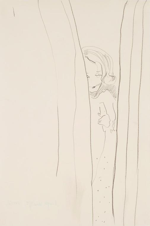 Maja Vukoje, Ohne Titel, 2002, Bleistift auf Papier, 29 × 19 cm, Schenkung Sammlung Ploner, Bel…