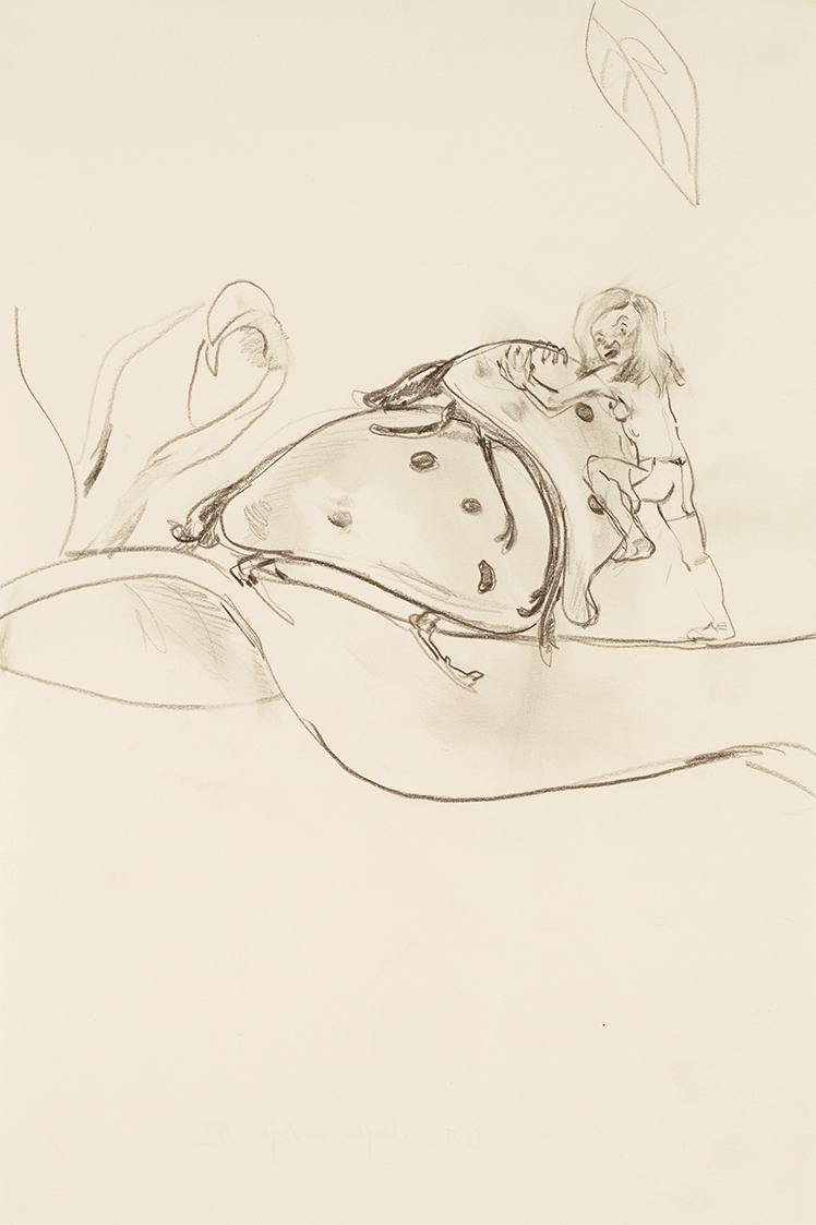Maja Vukoje, Ohne Titel, 2001, Bleistift auf Papier, 29 × 19 cm, Schenkung Sammlung Ploner, Bel…