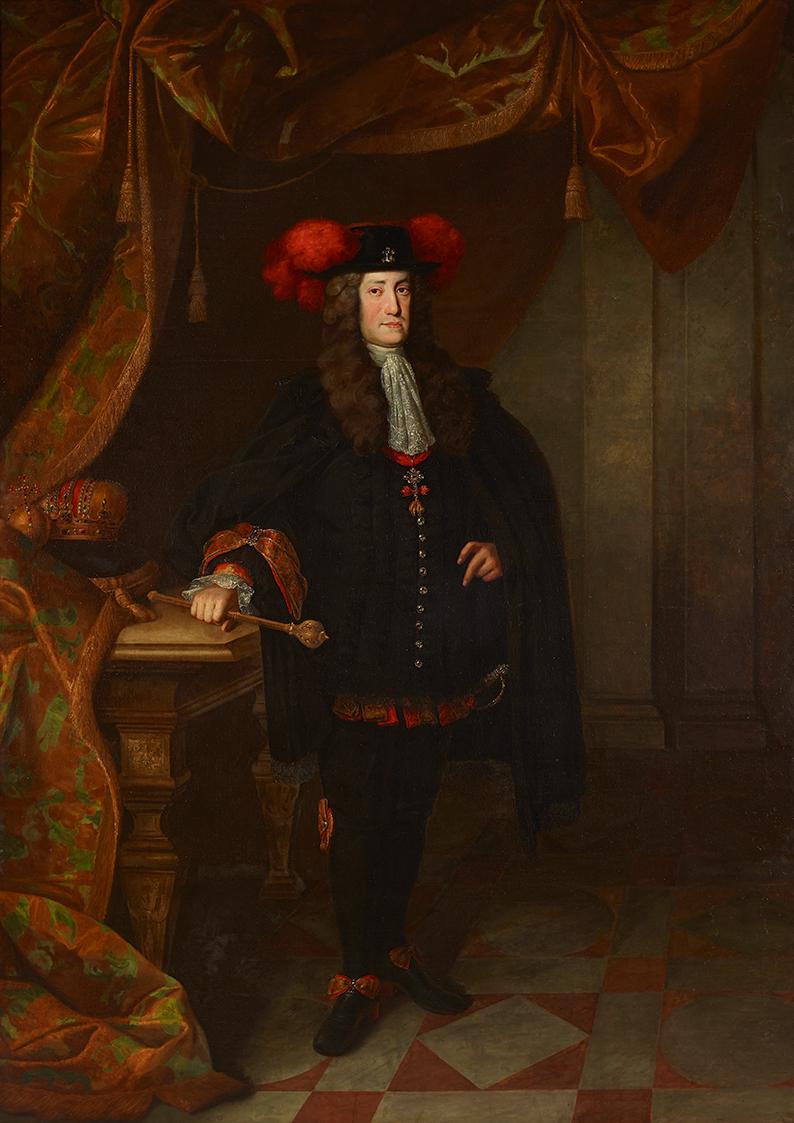 Johann Gottfried Auerbach, Kaiser Karl VI., um 1730, Öl auf Leinwand, 262 × 188 cm, Belvedere, …