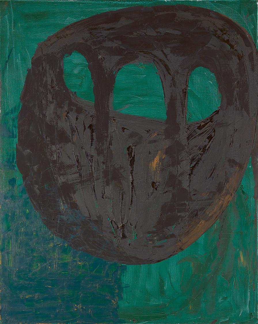 Kurt Kocherscheidt, Im Raum drinnen II, um 1990, Öl auf Leinwand, ungerahmt: 200 × 160 × 4,5 cm ...