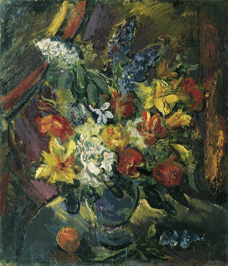 Wilhelm Kaufmann, Blumenstück, Öl auf Holz, 80 x 69 cm, Belvedere, Wien, Inv.-Nr. 4175