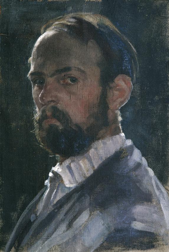 Franz Hofer, Selbstbildnis, um 1910, Öltempera auf Leinwand, 42,5 x 29,5 cm, Belvedere, Wien, I…
