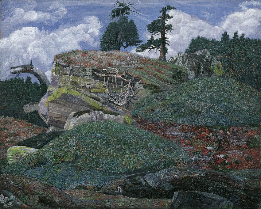 Karl Meditz, Landschaft mit Felsen, 1905, Öl auf Leinwand, 40 x 50 cm, Belvedere, Wien, Inv.-Nr…