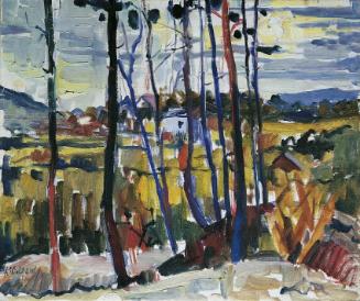 Kurt Conrad Loew, Landschaft in der Hinterbrühl, 1956, Öl auf Leinwand, 46 x 55 cm, Artothek de ...