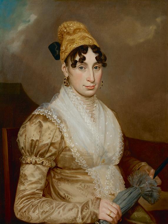 Unbekannter Künstler, Dame mit Goldhaube, um 1814, Öl auf Leinwand, 79 x 59 cm, Belvedere, Wien…