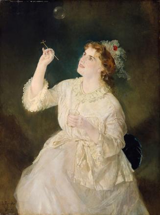 Anton Romako, Die Seifenbläserin, 1871, Öl auf Leinwand, 127 x 95,5 cm, Belvedere, Wien, Inv.-N…