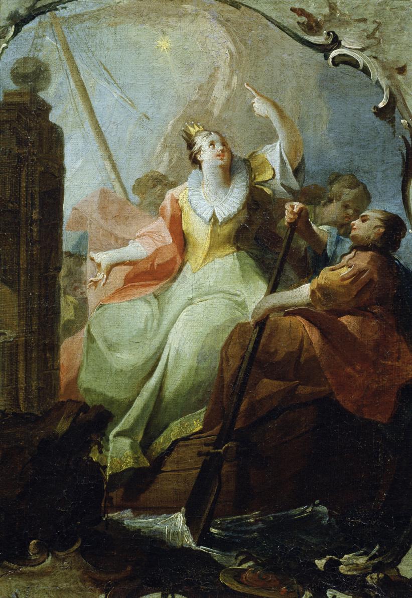 Franz Sigrist d. Ä., Die heilige Ursula, 1754, Öl auf Papier, auf Leinwand aufgezogen, 30 x 21,…