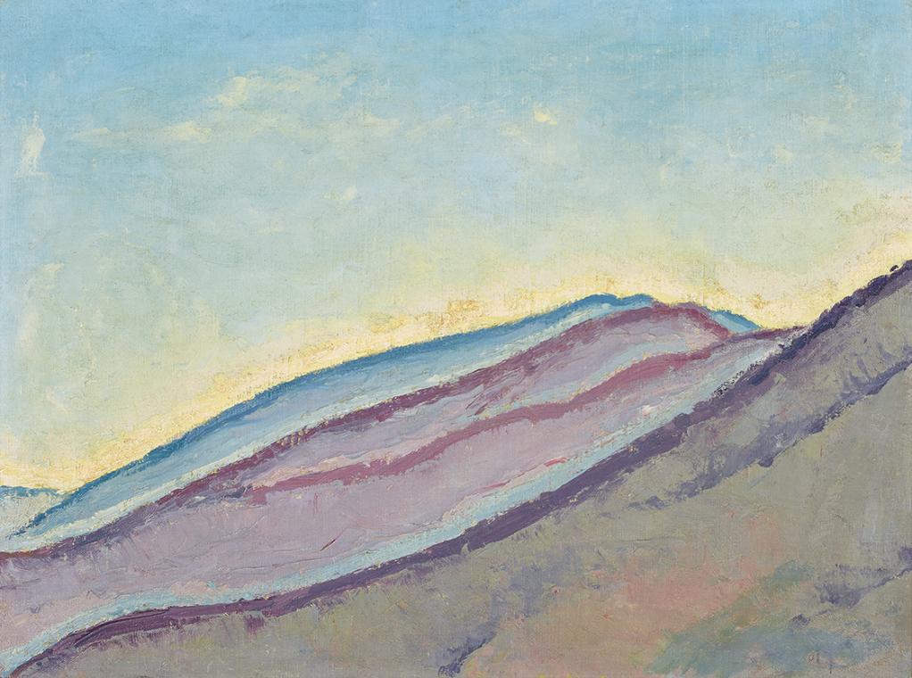 Koloman Moser, Berghänge, um 1913, Öl auf Leinwand; Leinwand dubliert, 37,5 x 50 cm, Belvedere,…